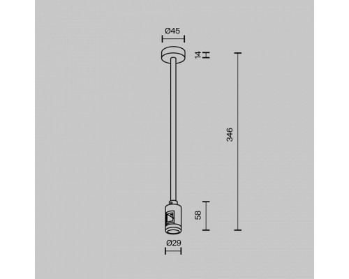 Основание на штанге Maytoni Accessories for tracks Flarity TRA158C-B1-B