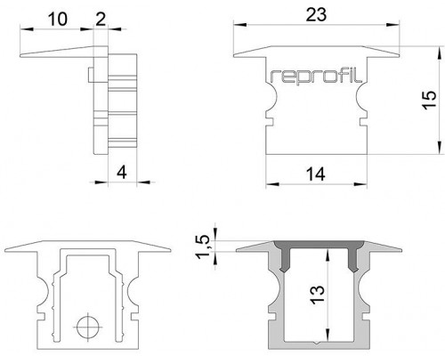 Набор из 10 заглушек для профиля Deko-Light P-ET-02-08 978120