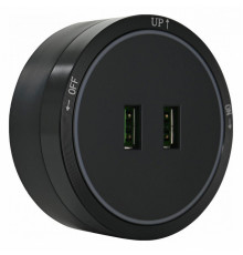 Розетка 2xUSB на треке Arte Milano Am-track-sockets 380066TS LED/USBx2 Black