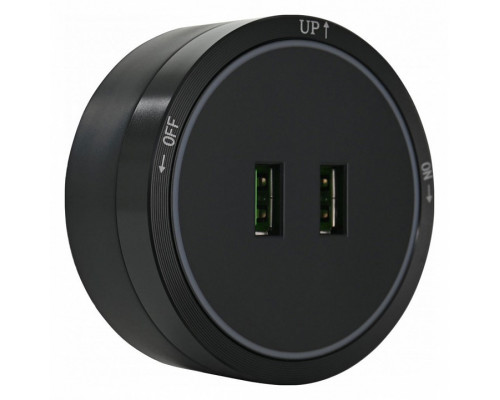 Розетка 2xUSB на треке Arte Milano Am-track-sockets 380066TS LED/USBx2 Black