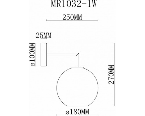 Бра MyFar Stiven MR1032-1W