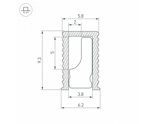 Профиль накладной Arlight SL-MINI 038203