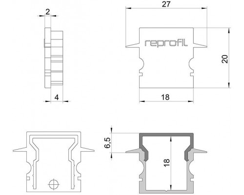 Набор из 10 заглушек для профиля Deko-Light H-ET-02-12 979070