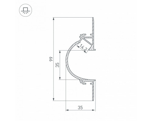 Профиль для карнизов Arlight ARH-CEIL 034982