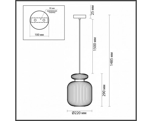 Подвесной светильник Odeon Light Jugi 5042/1B