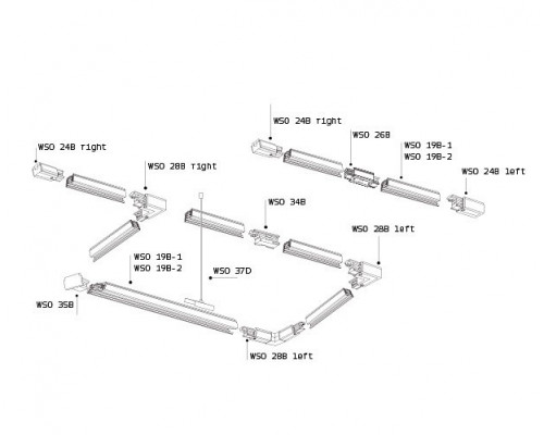 Трек накладной Italline WSO WSO 19B-1 black