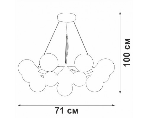 Подвесная люстра Vitaluce V48410 V48410-8/12S