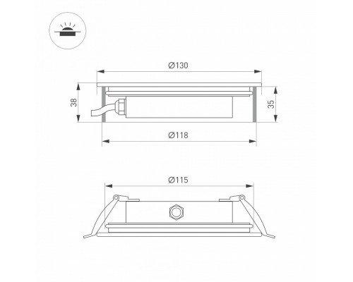 Встраиваемый в дорогу светильник Arlight ART-GROUND-SLIM 038165