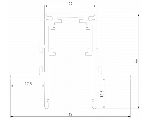 Трек встраиваемый Elektrostandard Slim Magnetic a067497