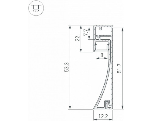 Профиль для плинтусов Arlight ARH-PLINTUS 045434