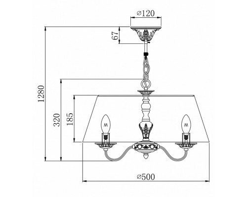 Подвесной светильник Maytoni Bouquet ARM023-PL-03-S