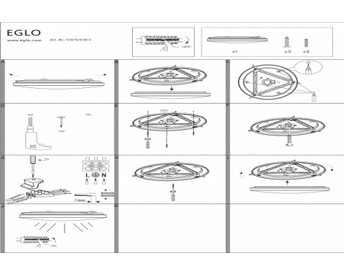 Накладной светильник Eglo ПРОМО Frania-S 97878