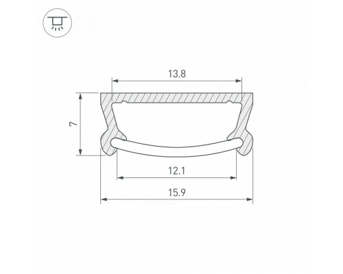 Профиль встраиваемый Arlight TM-2000 (CT) ANOD 017796