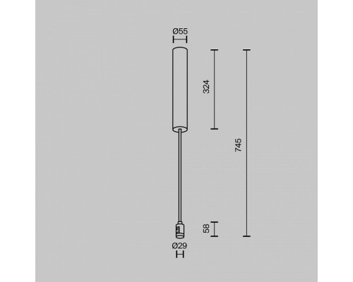 Основание на штанге Maytoni Accessories for tracks Flarity TRA159С-BB1-B