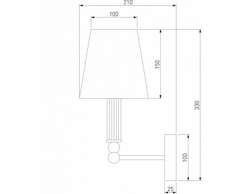 Бра Eurosvet Conso 60145/1 хром