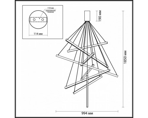 Подвесная люстра Odeon Light Cometa 3860/96L