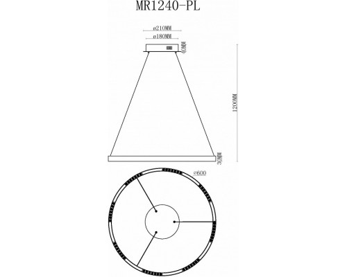 Подвесной светильник MyFar Lucas MR1240-PL