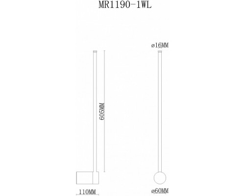 Бра MyFar Sunn MR1190-1WL