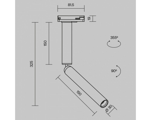 Светильник на штанге Maytoni Focus T TR142-1-6W3K-BS