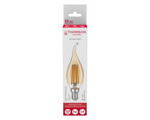 Лампа светодиодная Thomson Filament TAIL Candle E14 11Вт 2400K TH-B2120