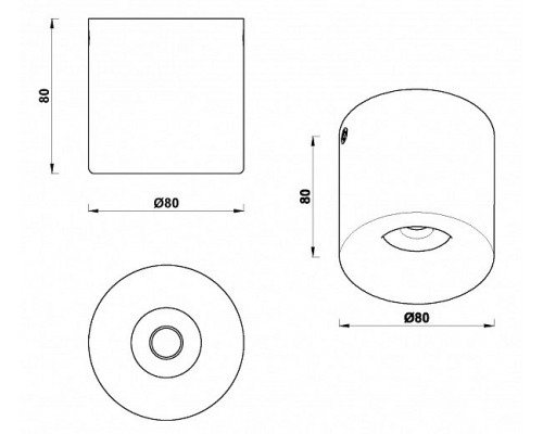 Накладной светильник iLedex Metrica 108-7W-D80-3000K-24DG-WH