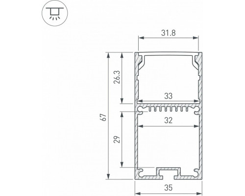 Профиль накладной Arlight SL-LINE 042902