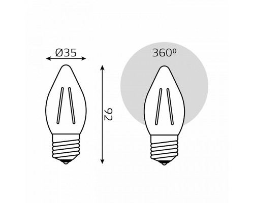 Лампа светодиодная Gauss Filament E27 11Вт 4100K 103802211