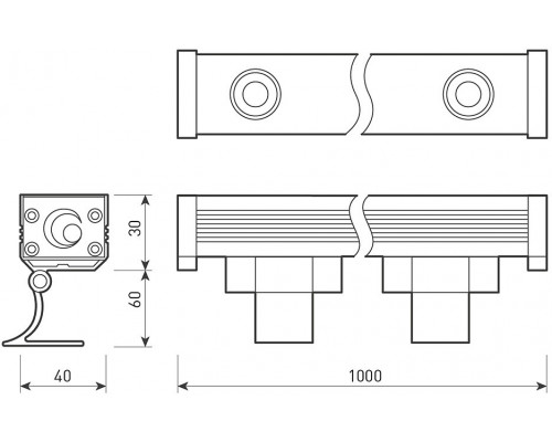 Настенный прожектор Arlight Line wallwasher 023624