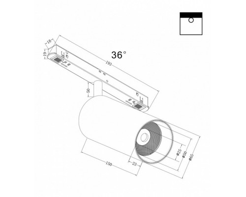 Светильник на штанге Maytoni Focus LED TR032-2-20W4K-M-B