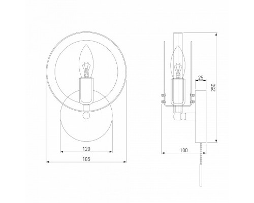 Бра Eurosvet Gallo 70121/1 черный