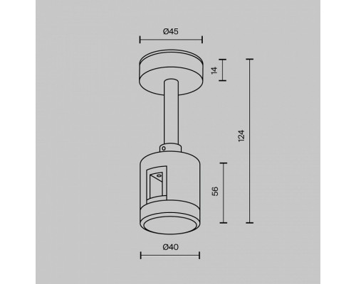 Подвес для трека Maytoni Accessories for tracks Flarity TRA156C-IPC1-B