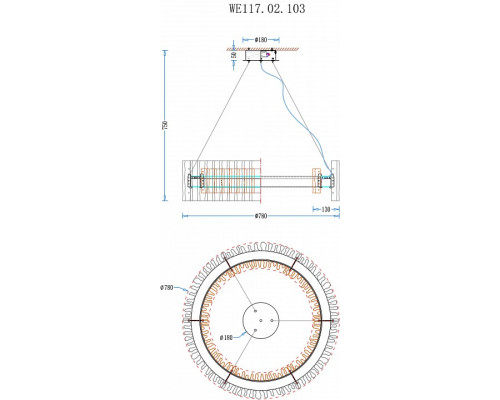 Подвесной светильник Wertmark Patricia WE117.02.103