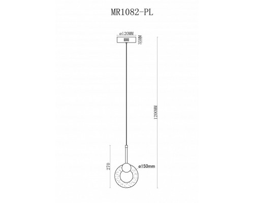 Подвесной светильник MyFar Lora MR1082-PL