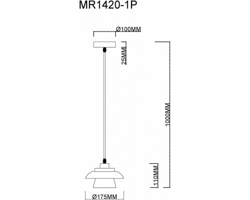 Подвесной светильник MyFar Renata MR1420-1P