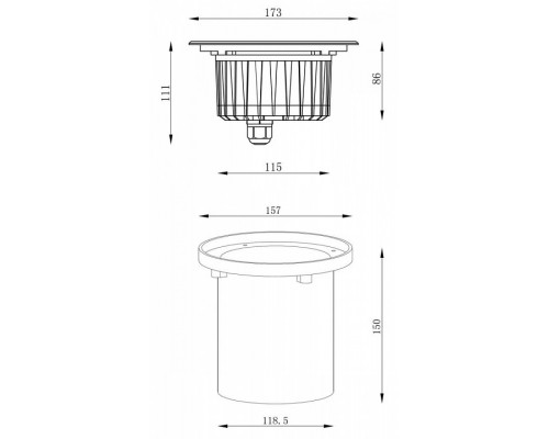 Встраиваемый в дорогу светильник Deko-Light HP II WW 730250