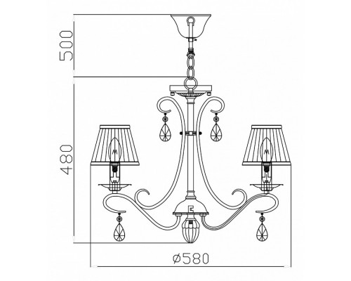 Подвесная люстра Maytoni Brionia ARM172-05-G