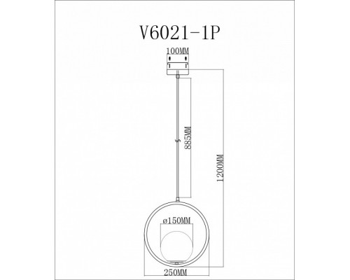 Подвесной светильник Moderli Barocco V6021-1P