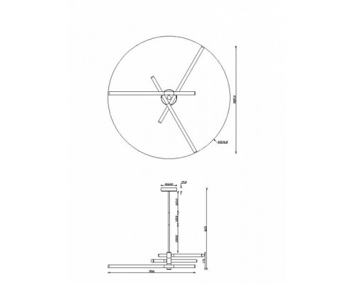 Люстра на штанге Maytoni Axis MOD106CL-L40G3K