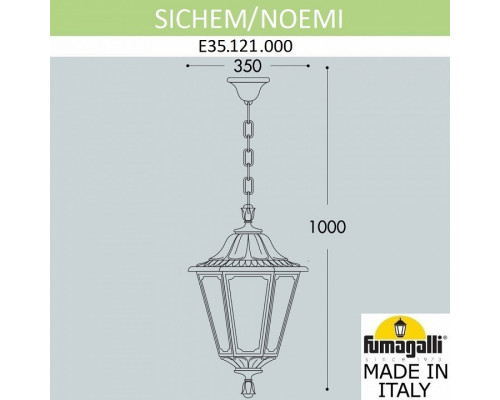 Подвесной светильник Fumagalli Noemi E35.121.000.AXH27