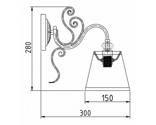 Бра Maytoni Vintage ARM420-01-R