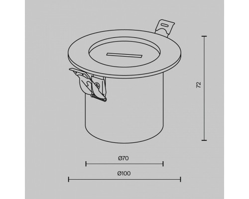 Основание для трека-ремня Maytoni Accessories for system Parity TRA130RSC-2B