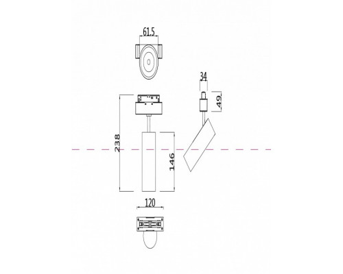 Светильник на штанге Maytoni Focus LED TR019-2-15W4K-B