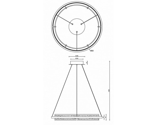 Подвесной светильник iLedex Meridian C4716-60 MBK