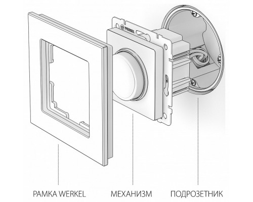 Диммер без рамки Werkel серебряный W1142006 (серебряный)