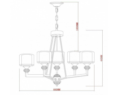 Подвесная люстра Vele Luce Lotus VL1054L05