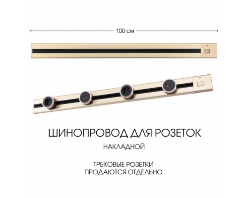 Трек накладной Arte Milano Am-track-sockets 385201TOB/100 Gold