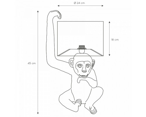 Настольная лампа декоративная Lucide Extravaganza Chimp 10502/81/30