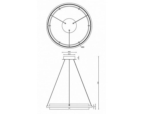 Подвесной светильник iLedex Meridian C4716-60 GD