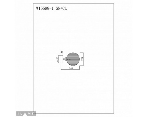 Бра iLamp Panorama W15598-1 SN+CL