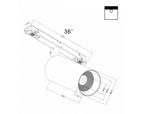 Светильник на штанге Maytoni Focus LED TR032-2-20W3K-M-B